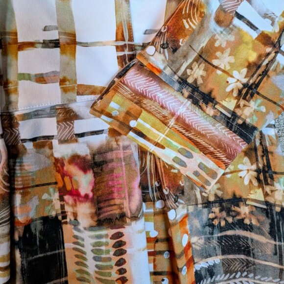 Simply Art by Dolcezza - Abstract Printed Button up Lightweight Jacket - Picture 9 of 9